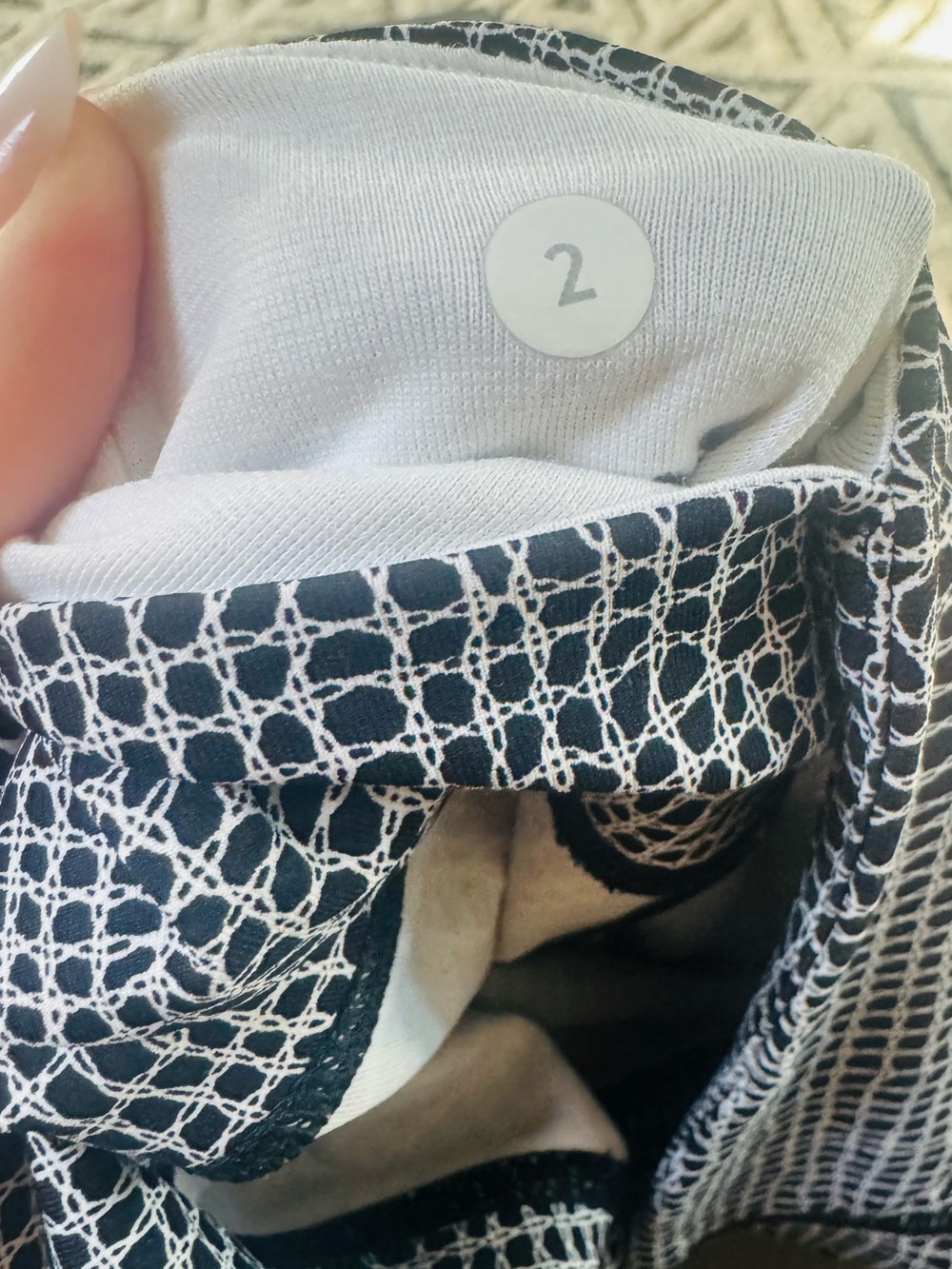 Lululemon Wunder Under III Tight Fall Net White Black Luon 2 - Picture 10 of 10
